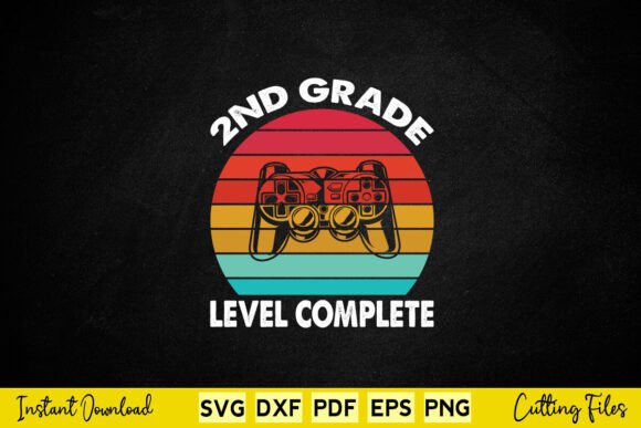 2nd Grade Level Complete Video Gamer Svg