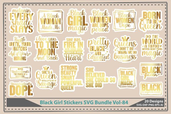 Black Girl Stickers SVG Bundle Vol-84 Review
