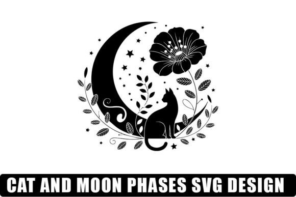 Cat and Moon Phases SVG Design Review