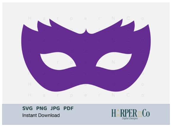 Mardi Gras Mask SVG, PNG, Cut File 15