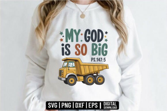 My God is so Big Svg, Kids Christian Png