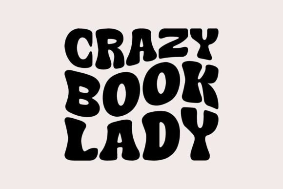 Retro Crazy Book Lady Free SVG Design