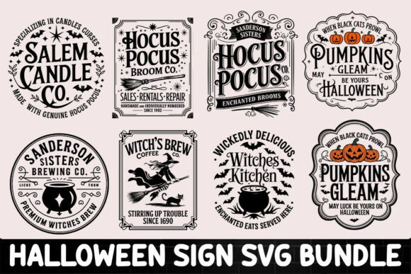 Vintage Halloween Sign SVG Bundle Review
