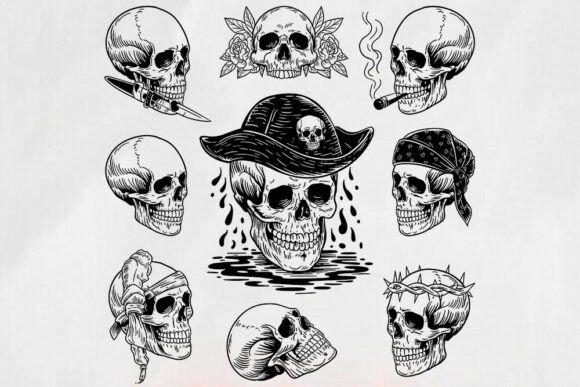 Vintage Skull Illustrations Svg Review